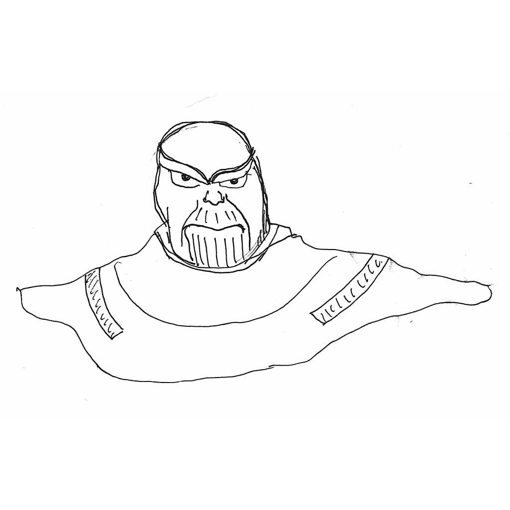 New THANOS Drawing from Avengers Infinity War  Marvel Amino